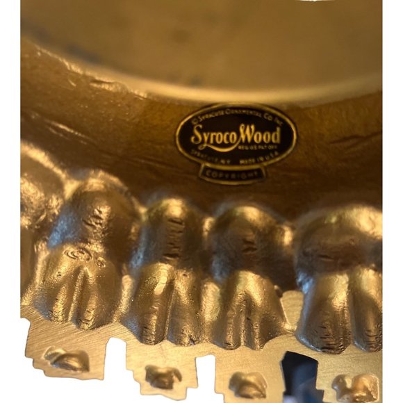 MCM SYROCO 16" Gold SUNBURST 8-DAY JEWELED MID-CENTURY ATOMIC CLOCK & KEY WORKS - Picture 5 of 7